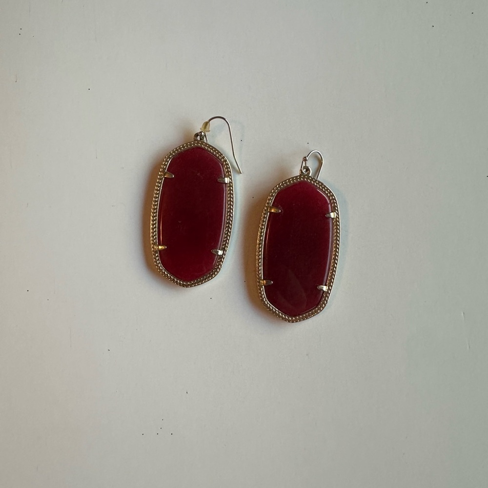 Elegant Red Drop Earrings